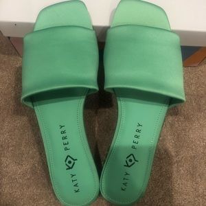 Katy Perry “the pearl” stretch satin sandals